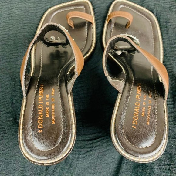 Donald J. Pliner Vintage 90s / Y2K Square Toe Block Heels  I Size 8.5 - Picture 7 of 8